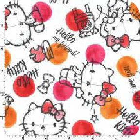 Hello Kitty Pink Cotton Fabric